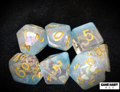Game Habit Folsom Prism Blues Poly 7 Dice Set | Odin's Place