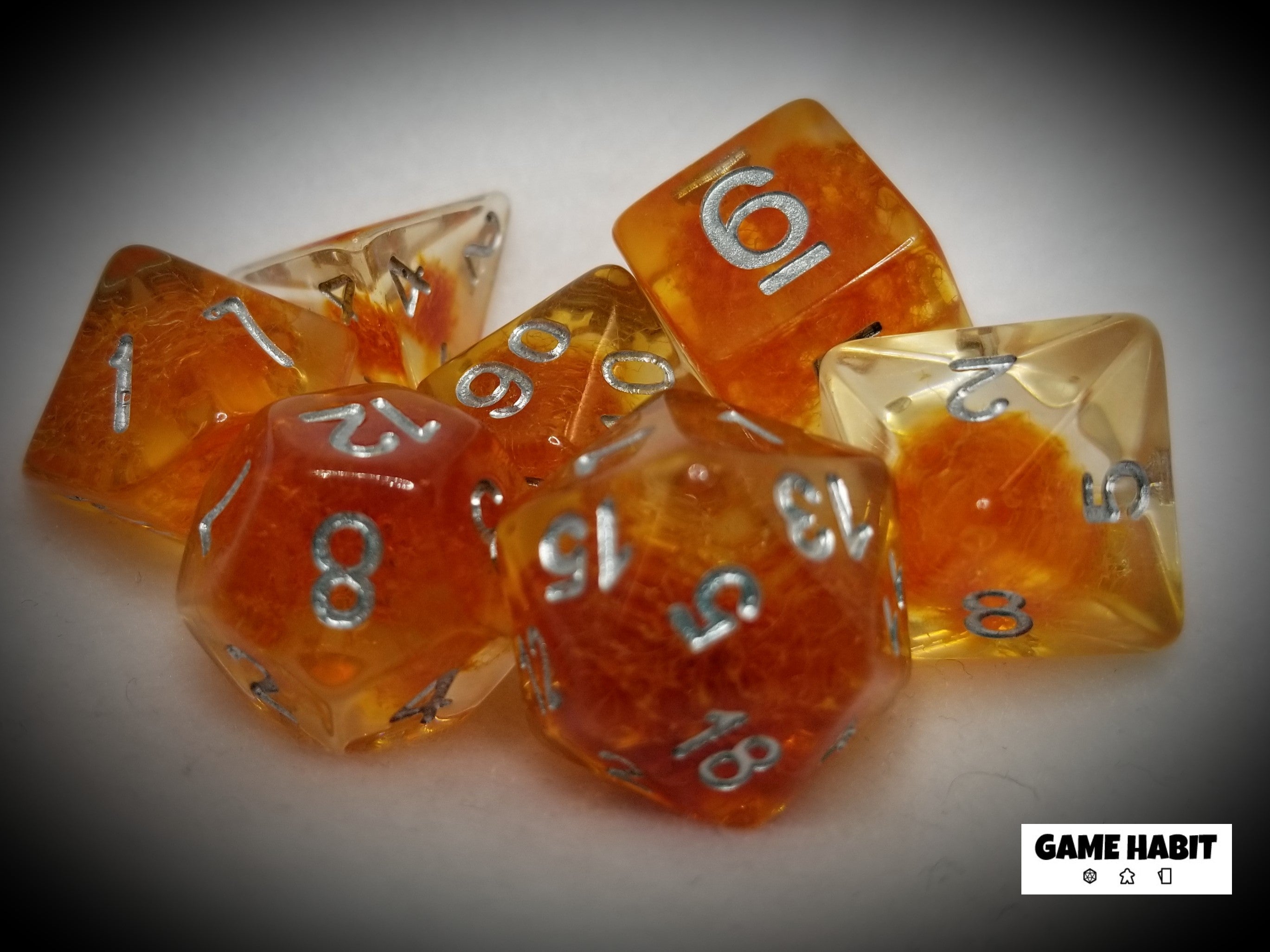 Game Habit Frozen in Time Poly 7 Dice Set | Odin's Place