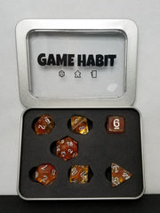 Game Habit Frozen in Time Poly 7 Dice Set | Odin's Place