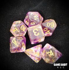 Game Habit Purple Hot Rod Poly 7 Dice Set | Odin's Place