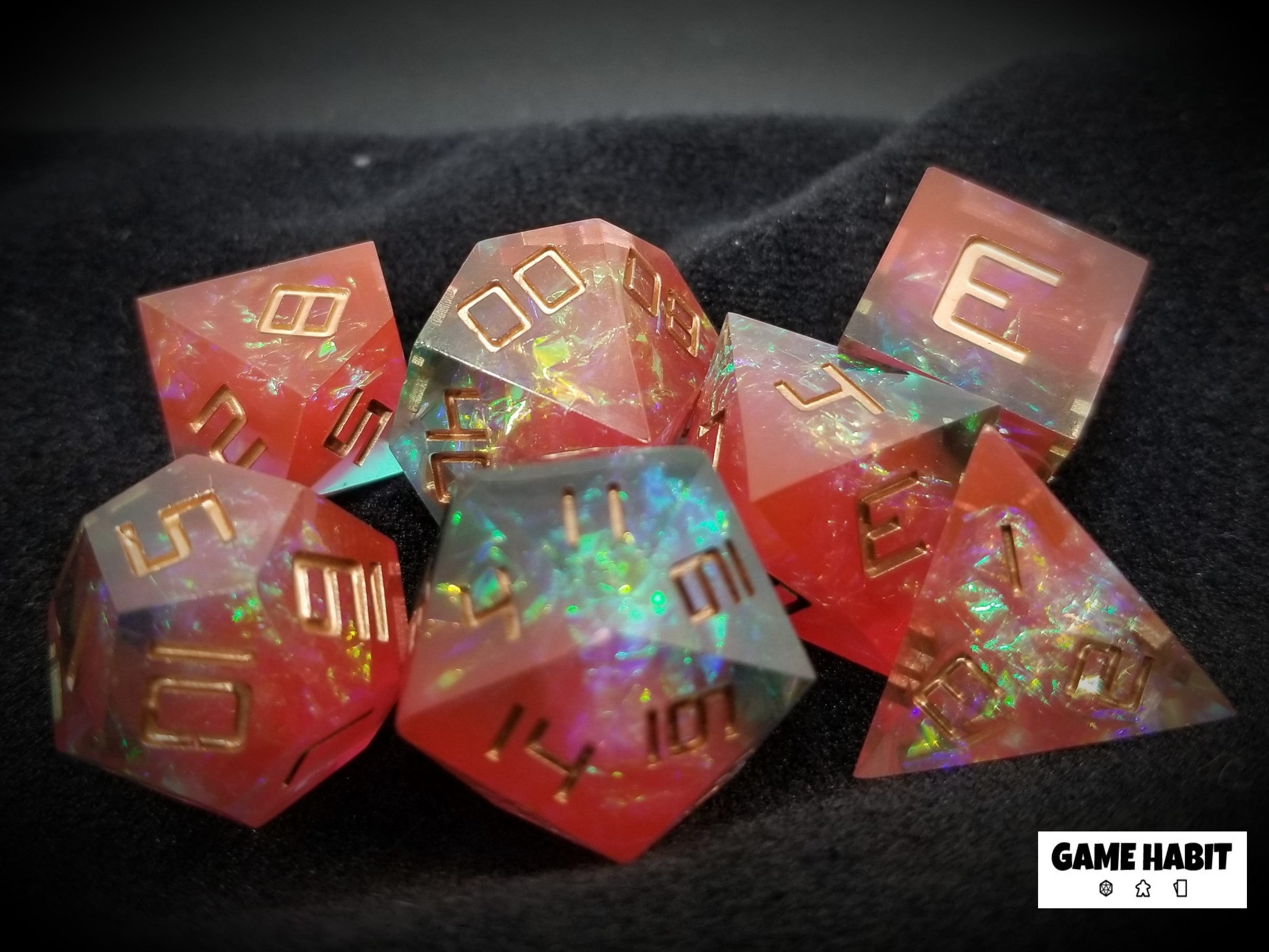 Game Vorpal Watermelon Poly 7 Dice Set | Odin's Place