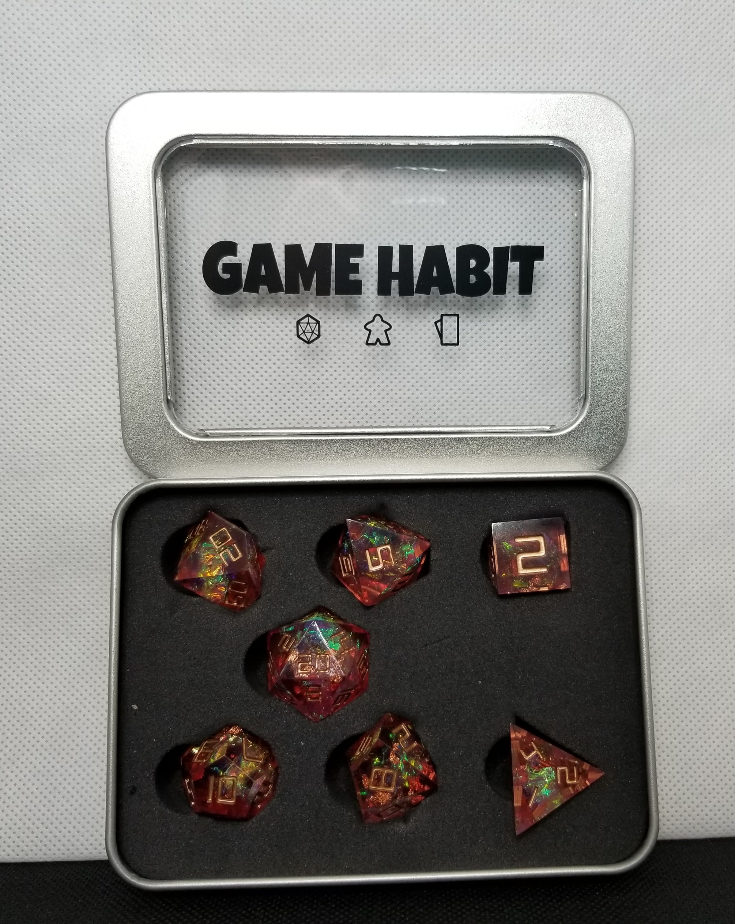 Game Vorpal Watermelon Poly 7 Dice Set | Odin's Place