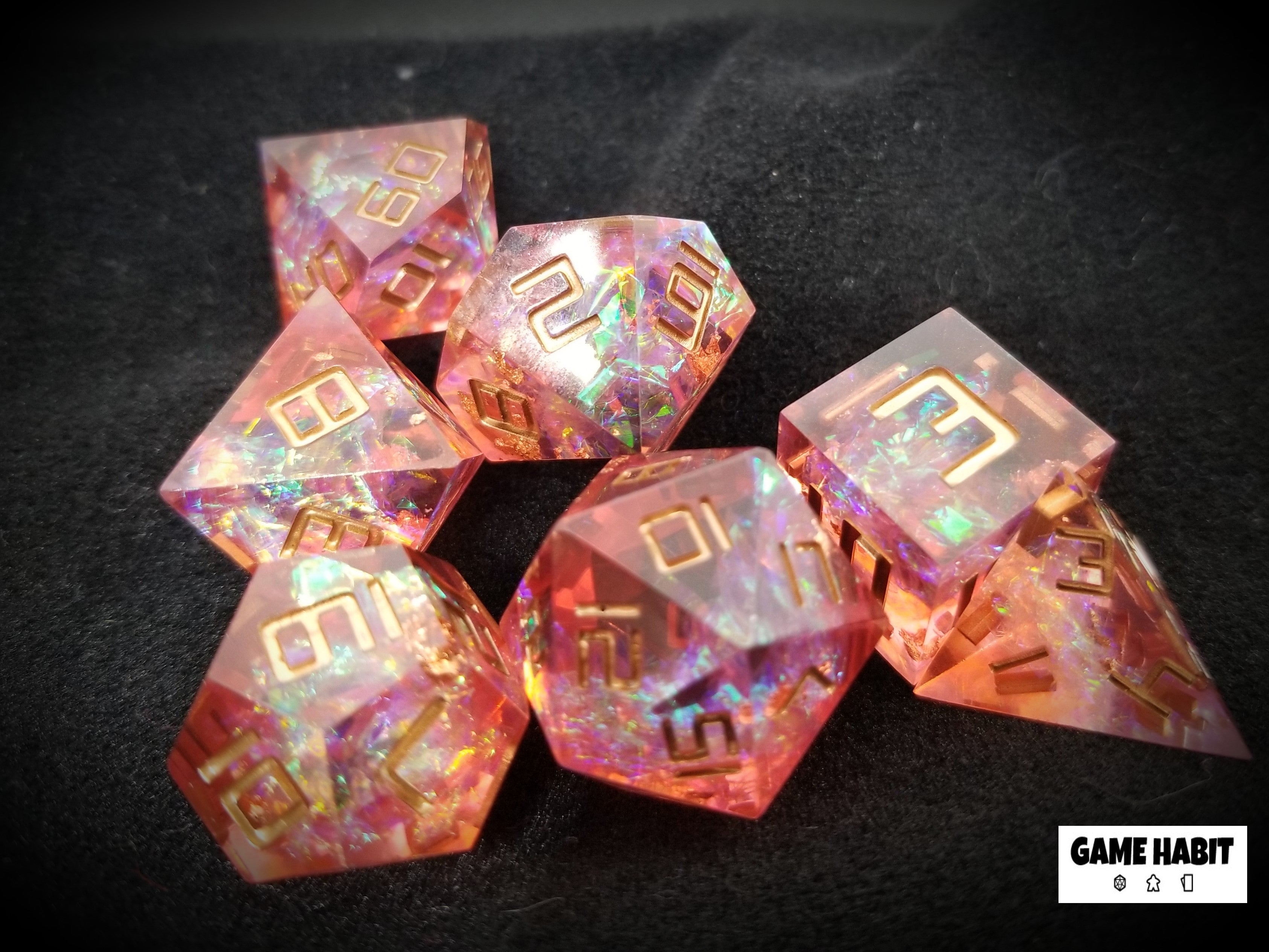 Game Habit I Ran Poly 7 Dice Set | Odin's Place