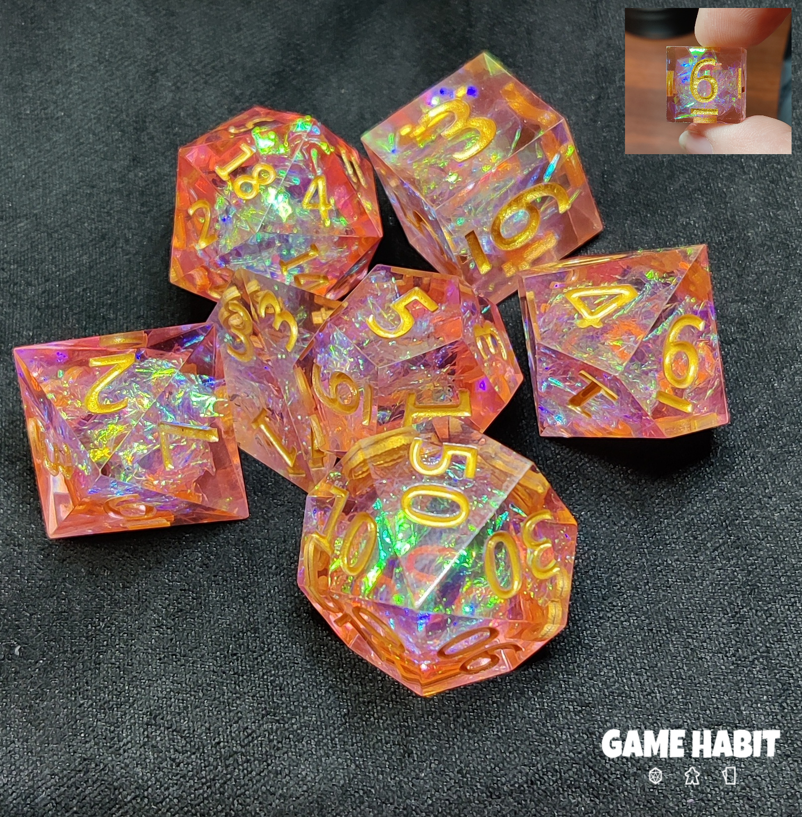 Game Habit Poolside Condo Poly 7 Dice Set | Odin's Place