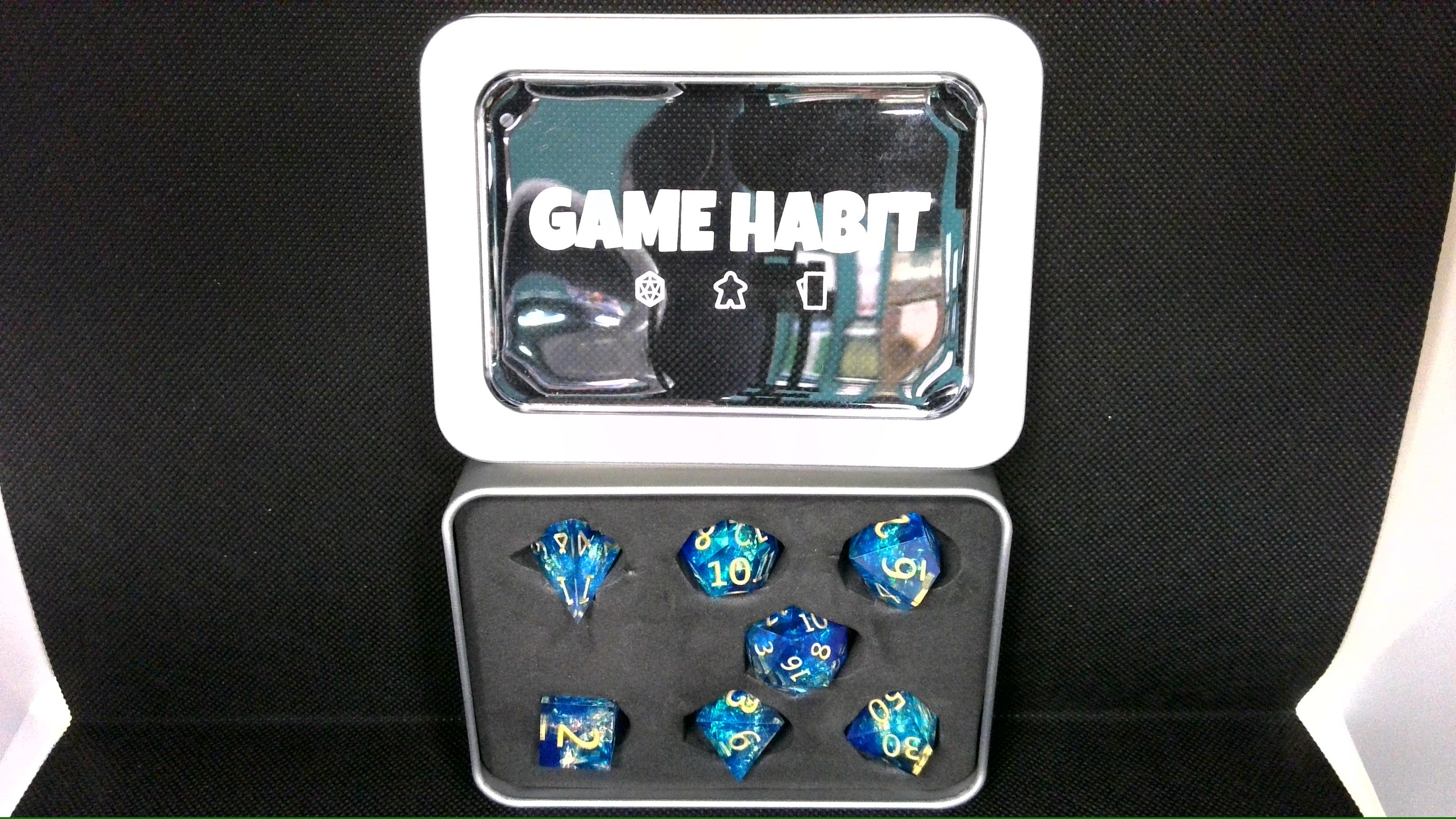 Game Habit Hot Crustacean Band Poly 7 Dice Set | Odin's Place
