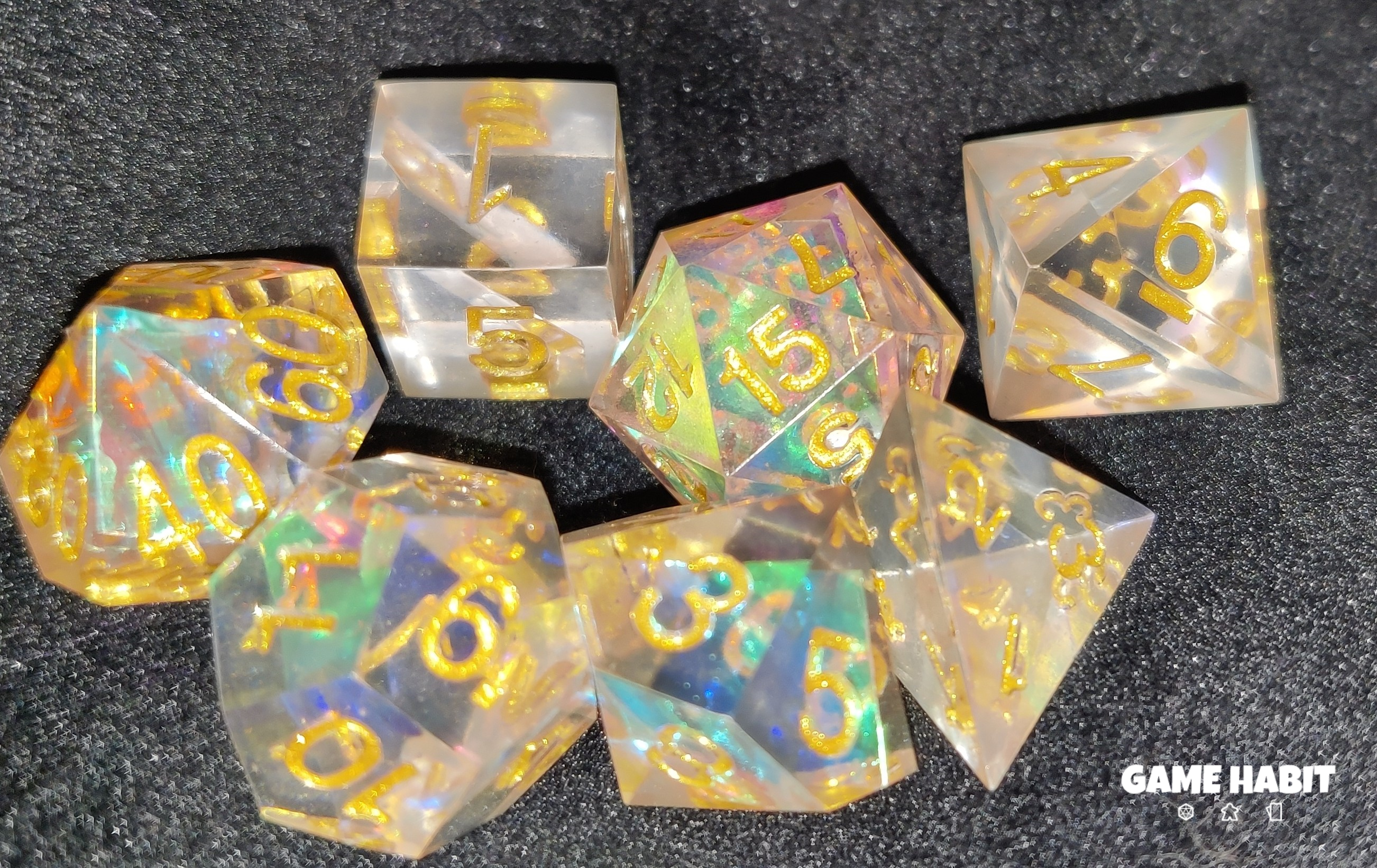 Game Habit Prismatic Ham Poly 7 Dice Set | Odin's Place