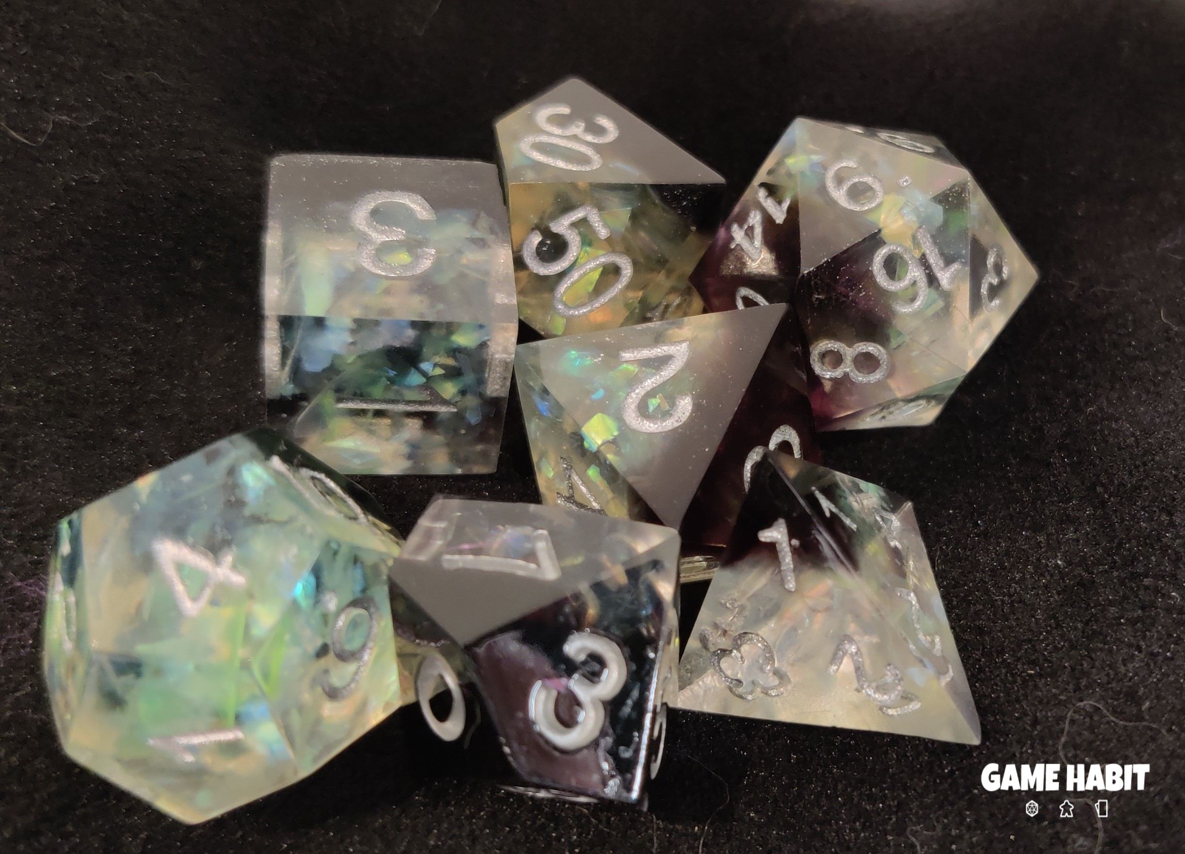 Game Habit Burning Legion Poly 7 Dice Set | Odin's Place