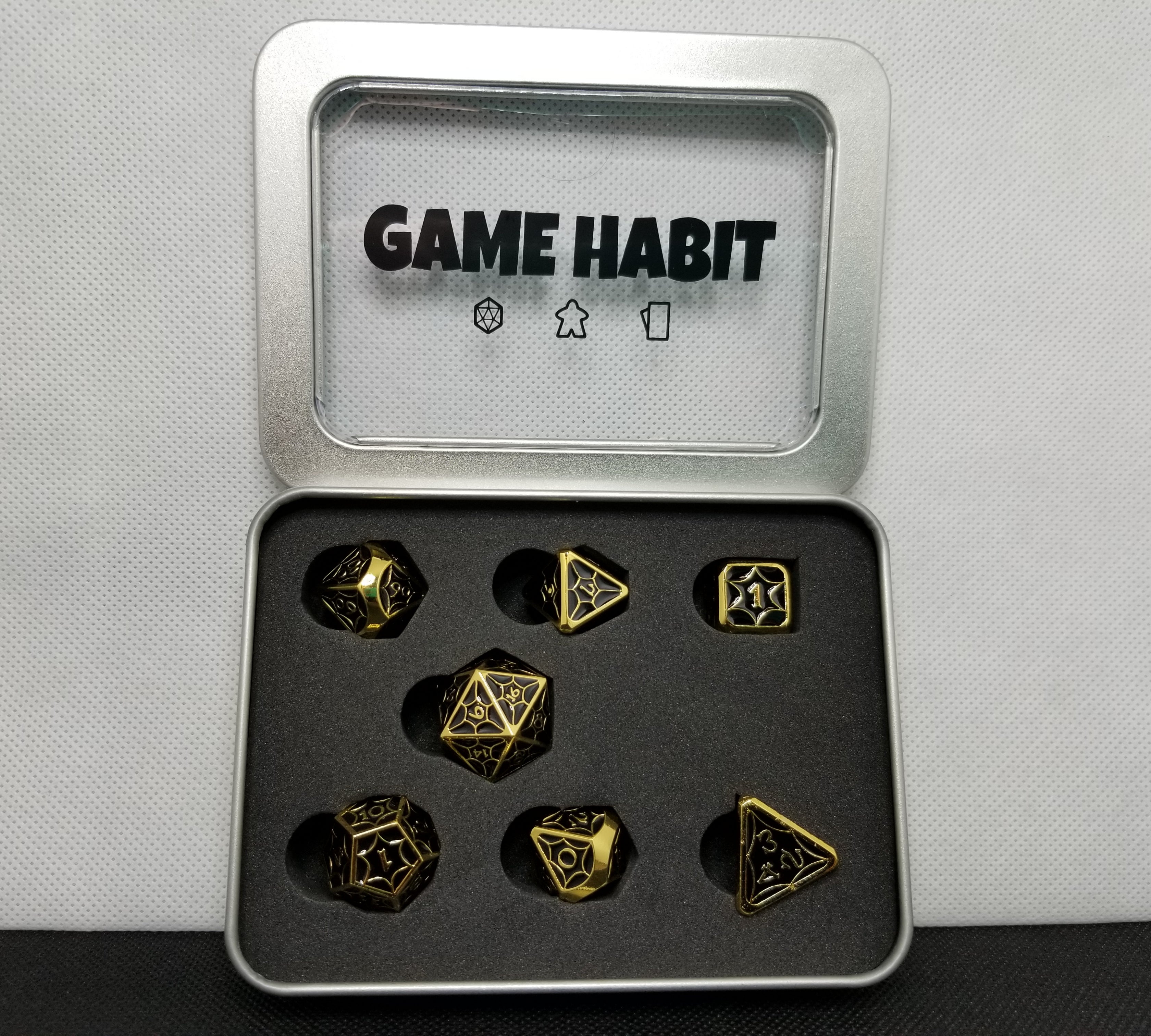 Game Habit Bring My Shuttle Metal Poly 7 Dice Set | Odin's Place