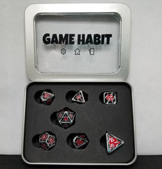 Game Habit Ka-Pow! Metal Poly 7 Dice Set | Odin's Place