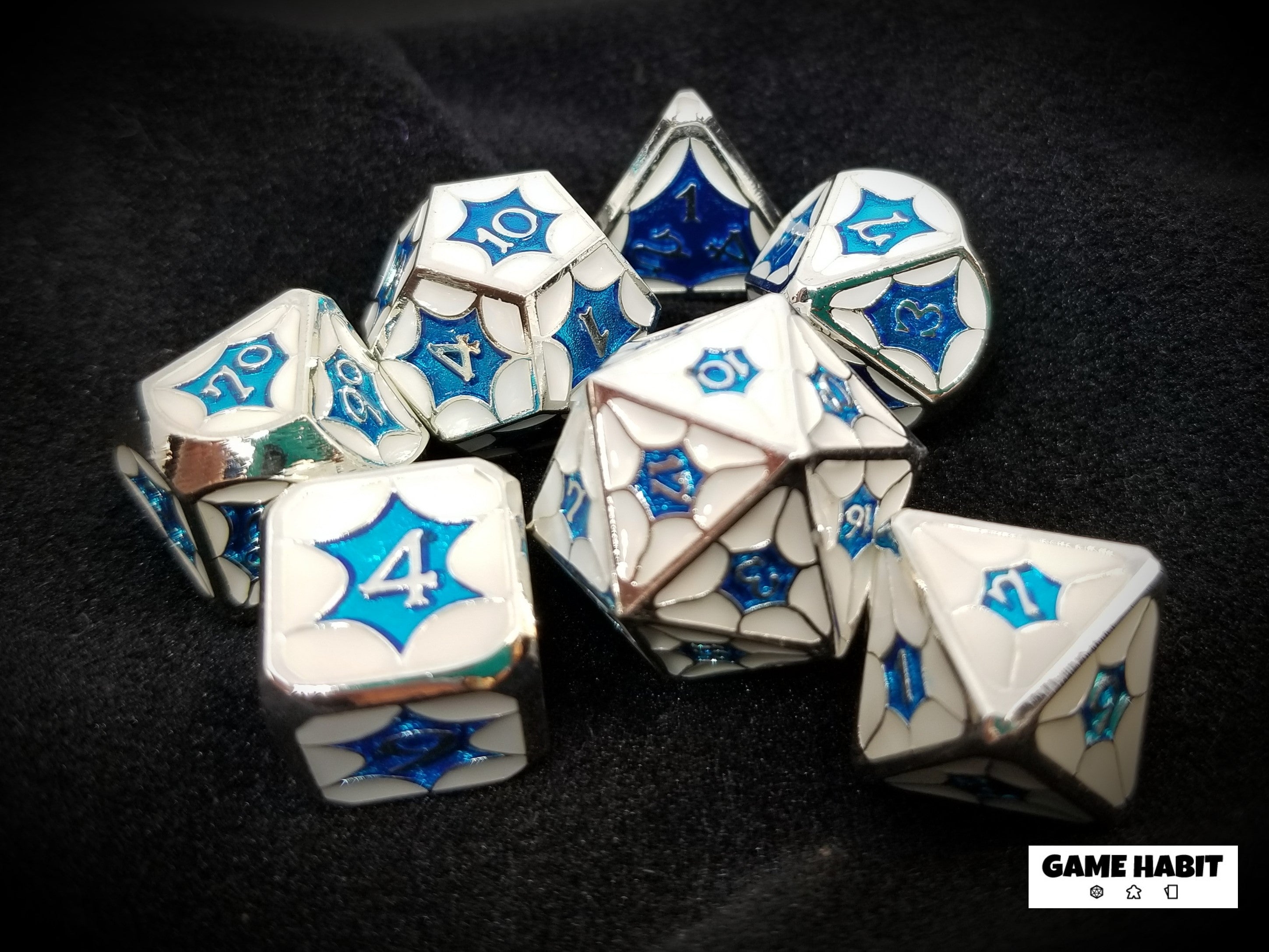Game Habit Solitude Metal Poly 7 Dice Set | Odin's Place