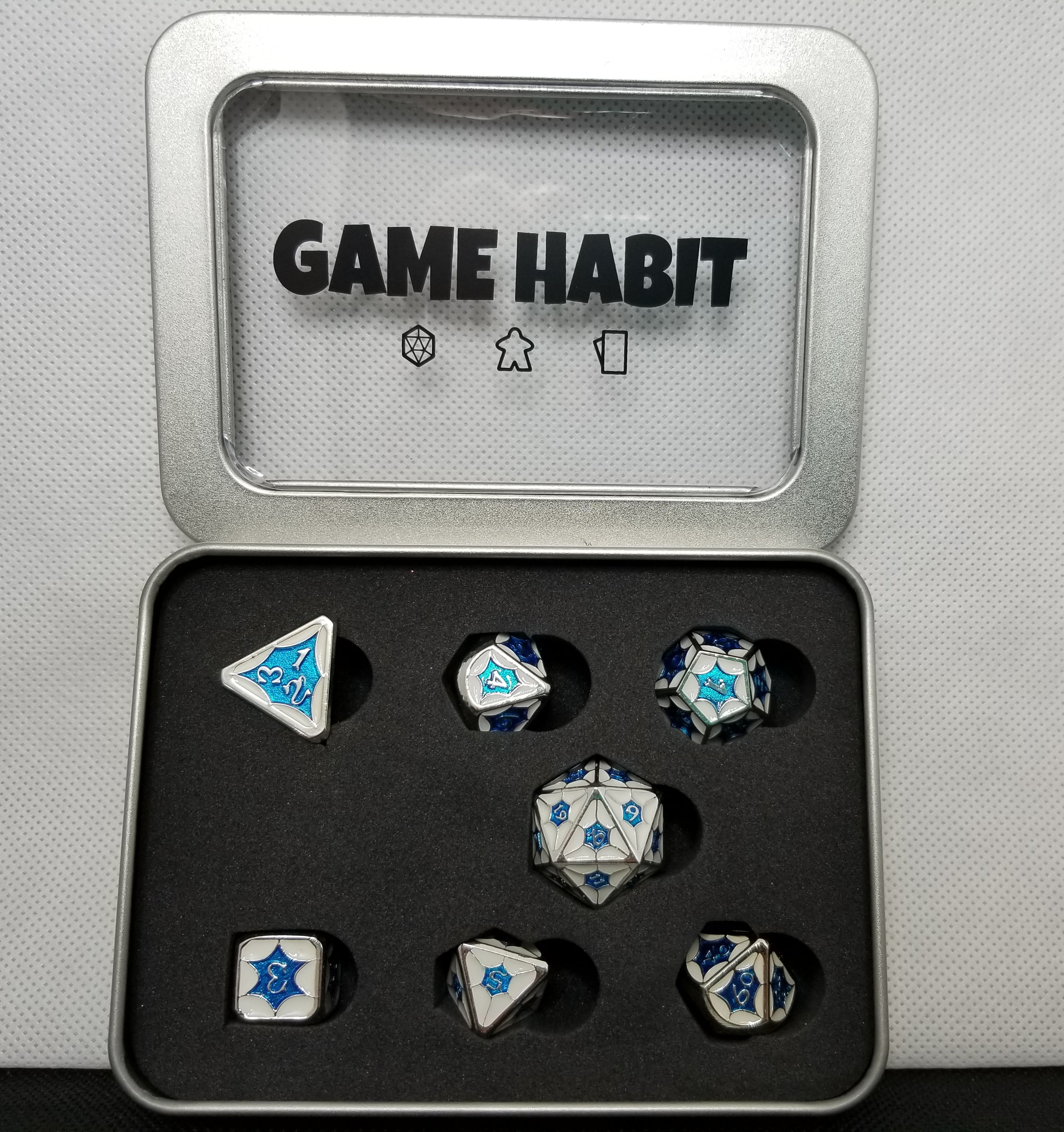 Game Habit Solitude Metal Poly 7 Dice Set | Odin's Place