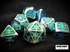 Game Habit George's Ocean Metal Poly 7 Dice Set | Odin's Place