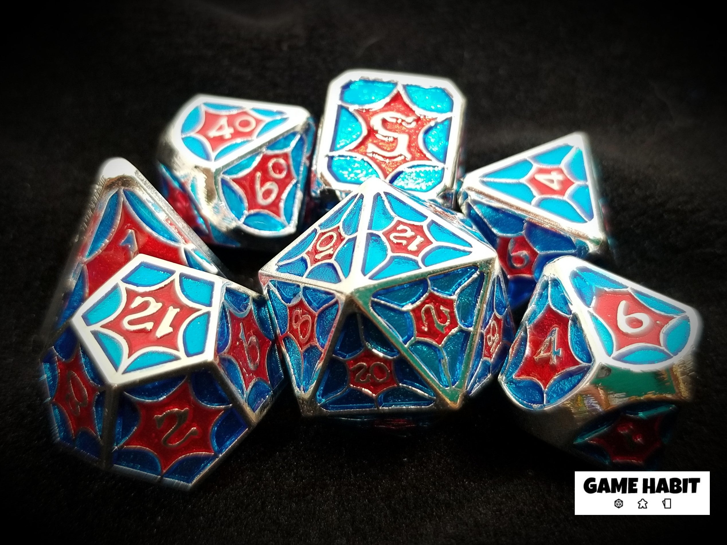 Game Habit J. Jonah's Nightmare Metal Poly 7 Dice Set | Odin's Place