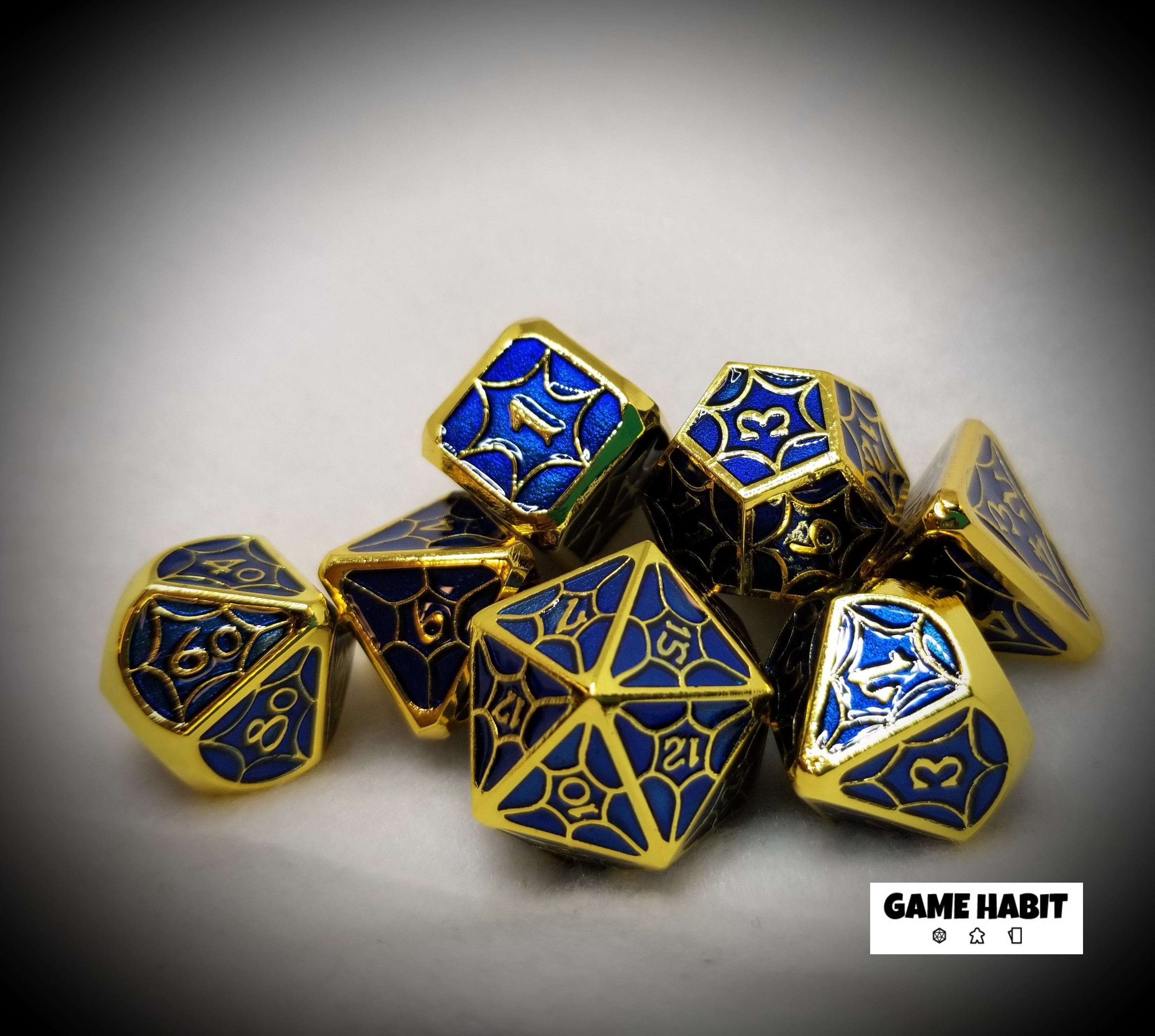 Game Habit Bluepiphany Metal Poly 7 Dice Set | Odin's Place