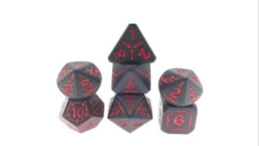Game Habit Chernobyl Sunrise Metal Poly 7 Dice Set | Odin's Place