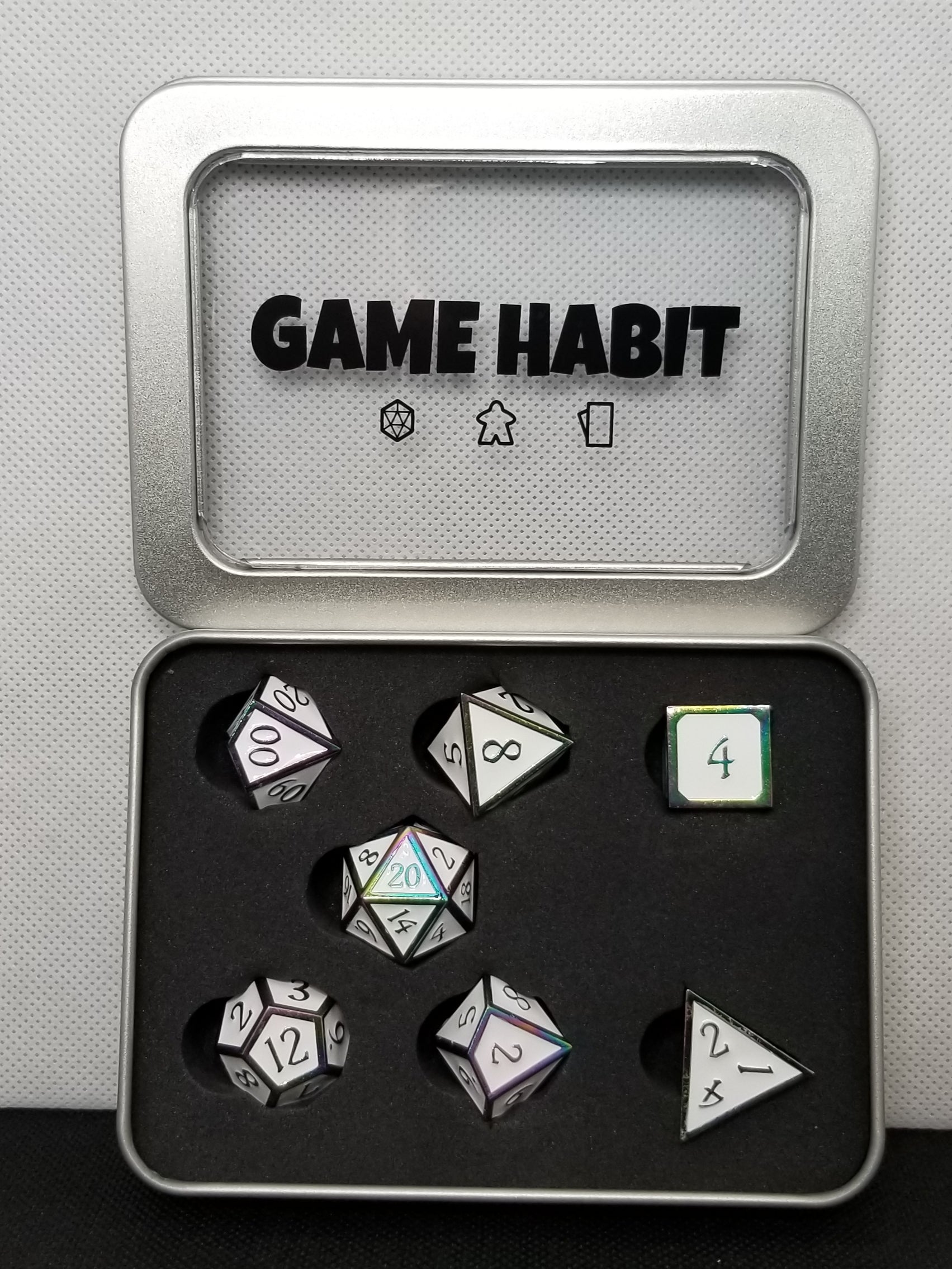 Game Habit Frosted Birthday Cake Poly 7 Dice Set | Odin's Place