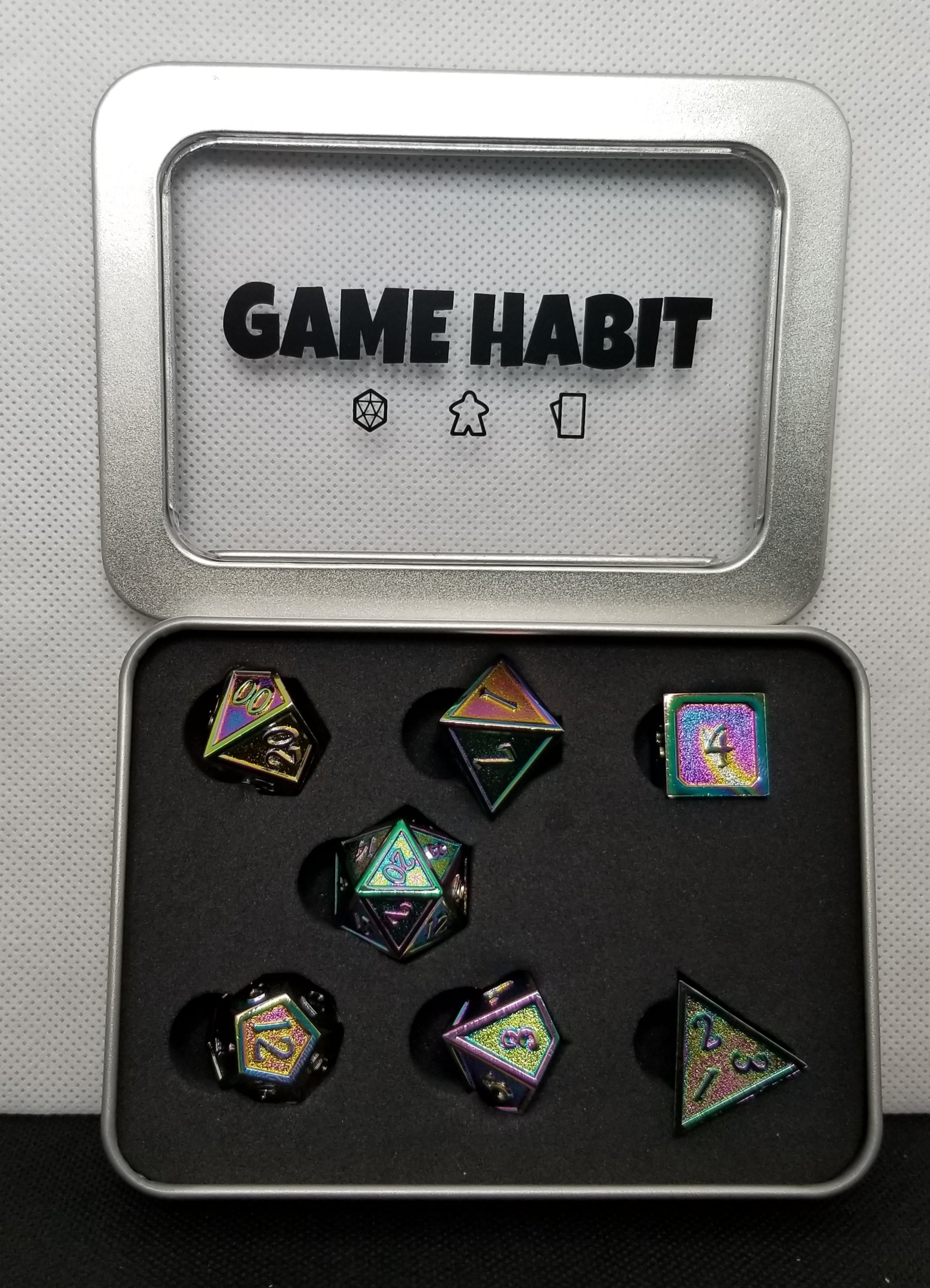 Game Habit Star Crossed Lovers Poly 7 Dice Set | Odin's Place