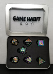 Game Habit Star Crossed Lovers Poly 7 Dice Set | Odin's Place