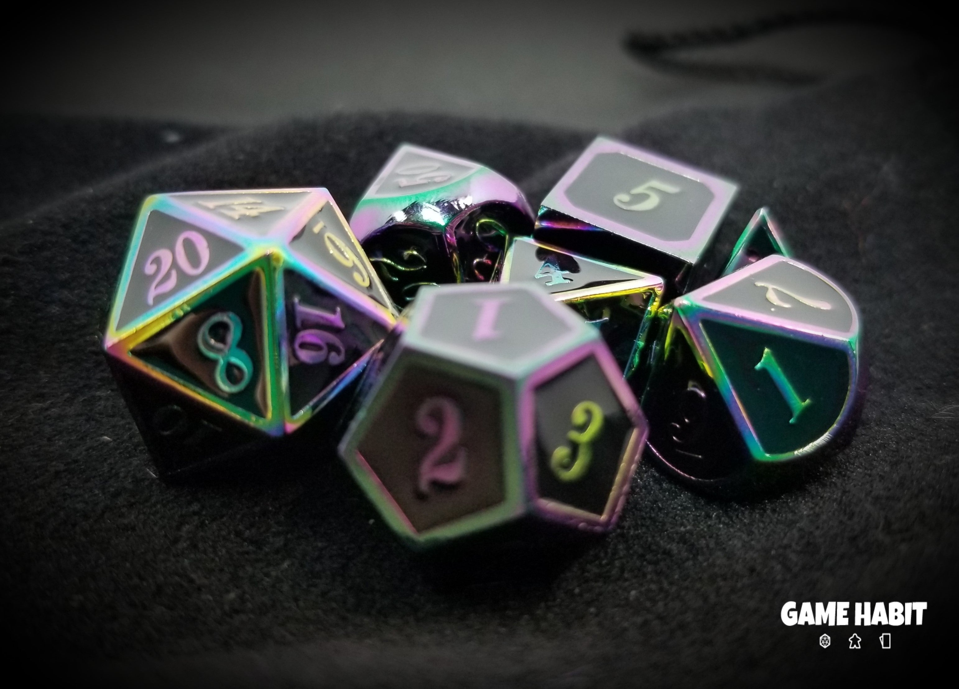 Game Habit Pride Power Poly 7 Dice Set | Odin's Place