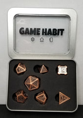 Game Habit Are You Not Entertained? Metal Poly 7 Dice Set | Odin's Place