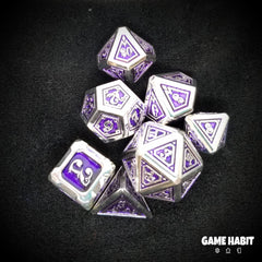 Game Habit Purple People Eater Poly 7 Dice Set | Odin's Place