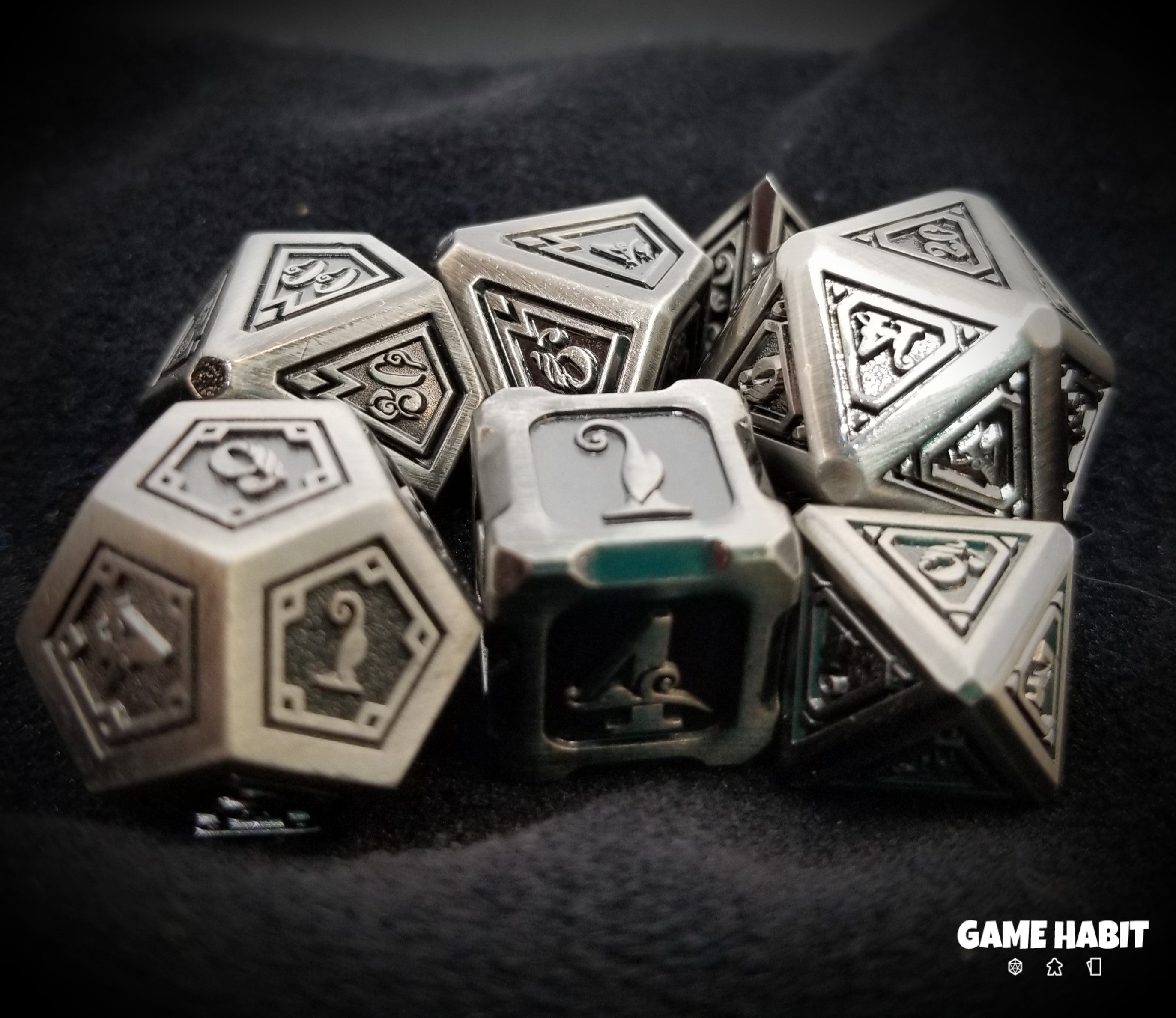 Game Habit Rock-A-Feller Poly 7 Dice Set | Odin's Place