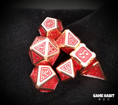Game Habit Kelley N Erik Metal Poly 7 Dice Set | Odin's Place