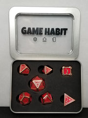 Game Habit Kelley N Erik Metal Poly 7 Dice Set | Odin's Place