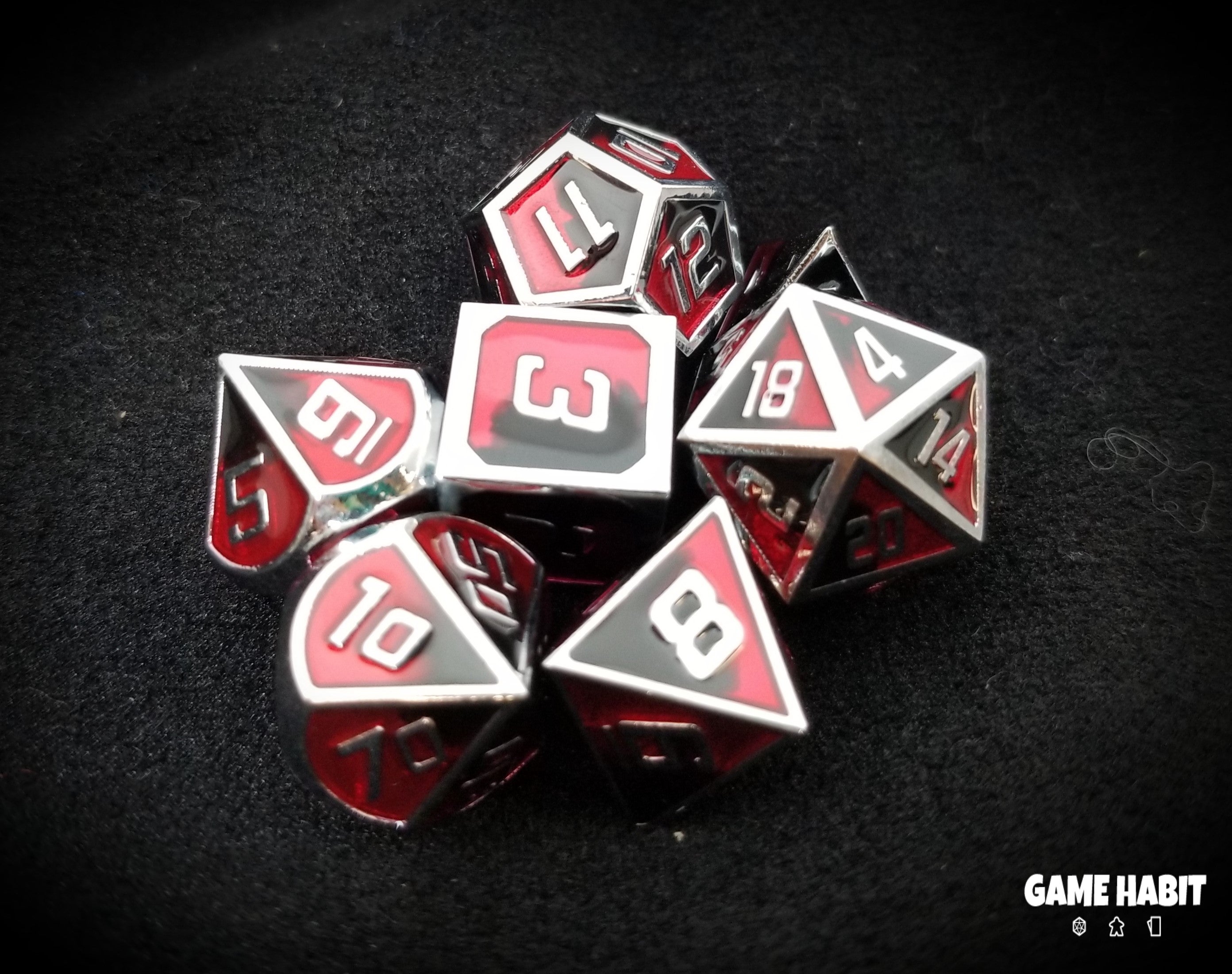 Game Habit Blood Magic Poly 7 Dice Set | Odin's Place