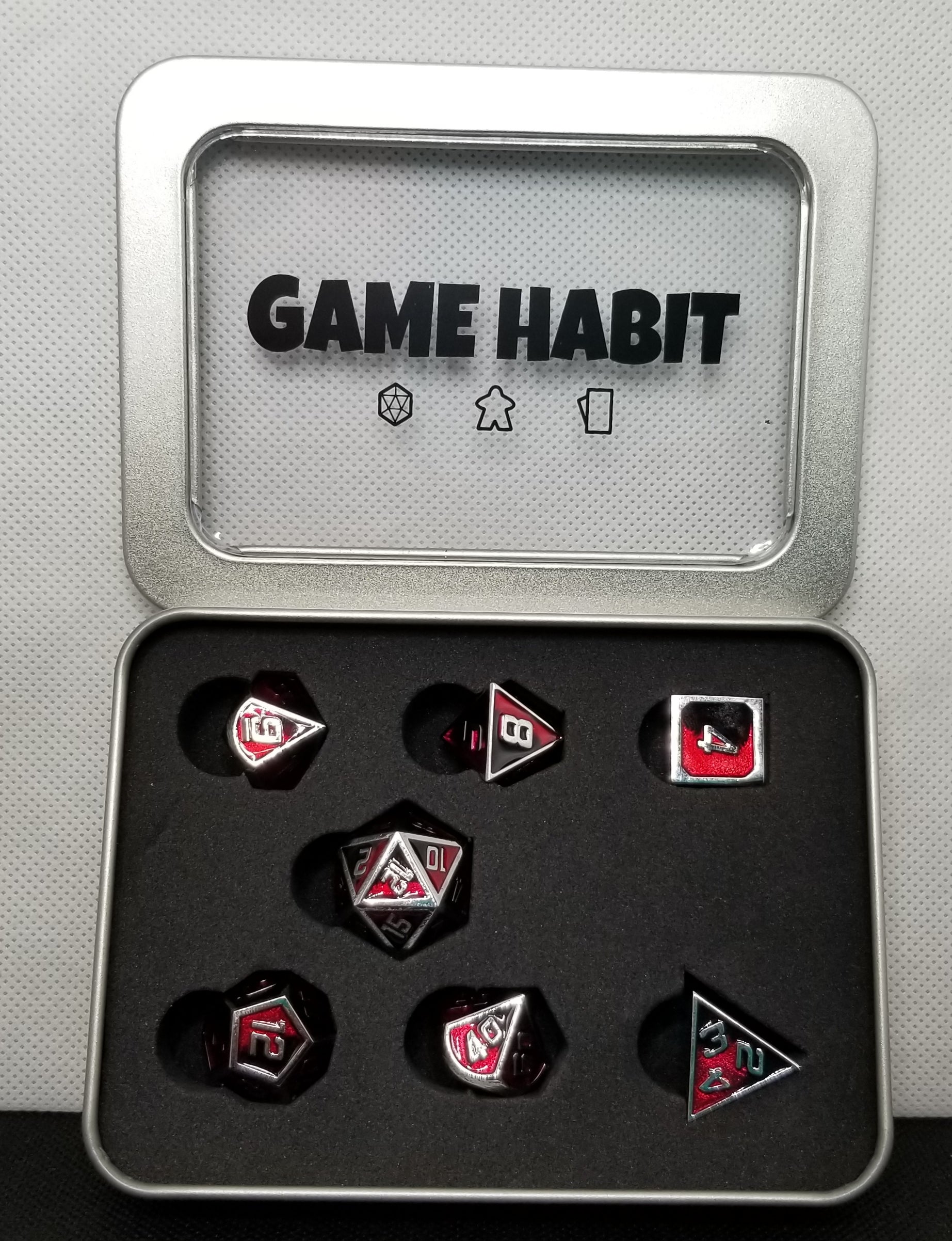 Game Habit Blood Magic Poly 7 Dice Set | Odin's Place
