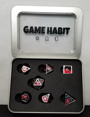 Game Habit Blood Magic Poly 7 Dice Set | Odin's Place