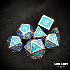 Game Habit Lapis Lazuli Poly 7 Dice Set | Odin's Place