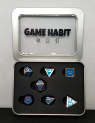 Game Habit Lapis Lazuli Poly 7 Dice Set | Odin's Place