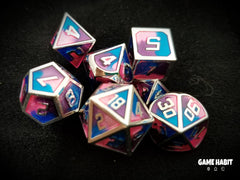 Game Habit Gender Reveal Poly 7 Dice Set | Odin's Place