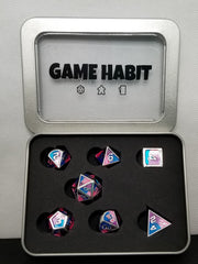 Game Habit Gender Reveal Poly 7 Dice Set | Odin's Place