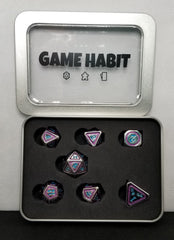 Game Habit Alien Tech Metal Poly 7 Dice Set | Odin's Place