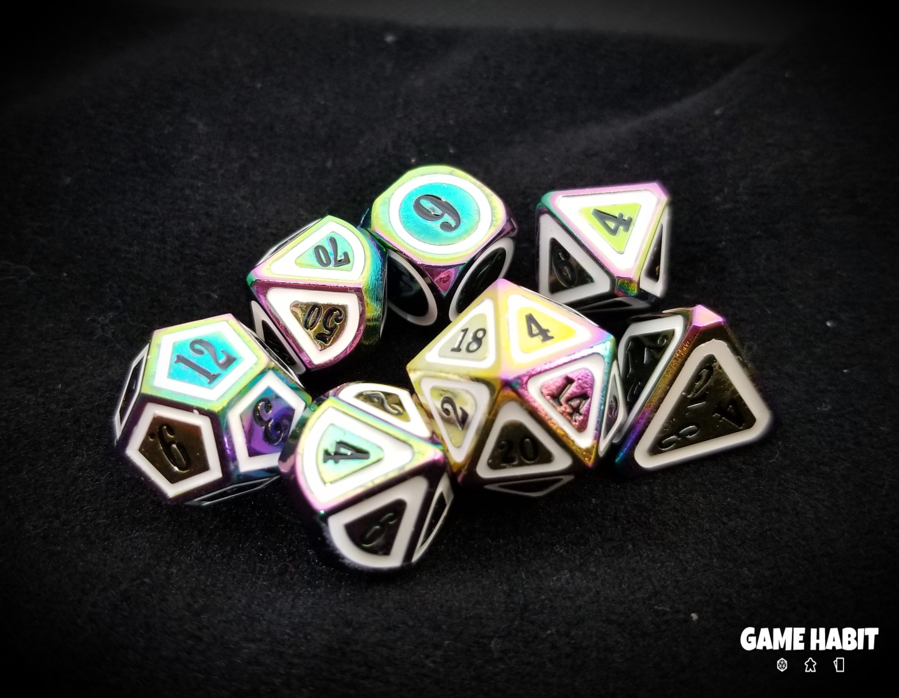 Game Habit Oh, Holo Please Poly 7 Dice Set | Odin's Place