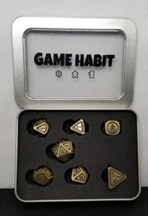 Game Habit Yellow Ledbetter Poly 7 Dice Set | Odin's Place