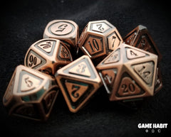 Game Habit Penny For Your Thoughts Poly 7 Dice Set | Odin's Place