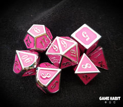 Game Habit On Wednesdays We Wear Pink Poly 7 Dice Set | Odin's Place