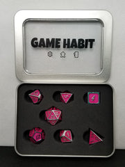 Game Habit On Wednesdays We Wear Pink Poly 7 Dice Set | Odin's Place