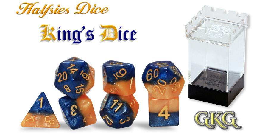 Halfsies Kings Dice Poly 7 Set | Odin's Place