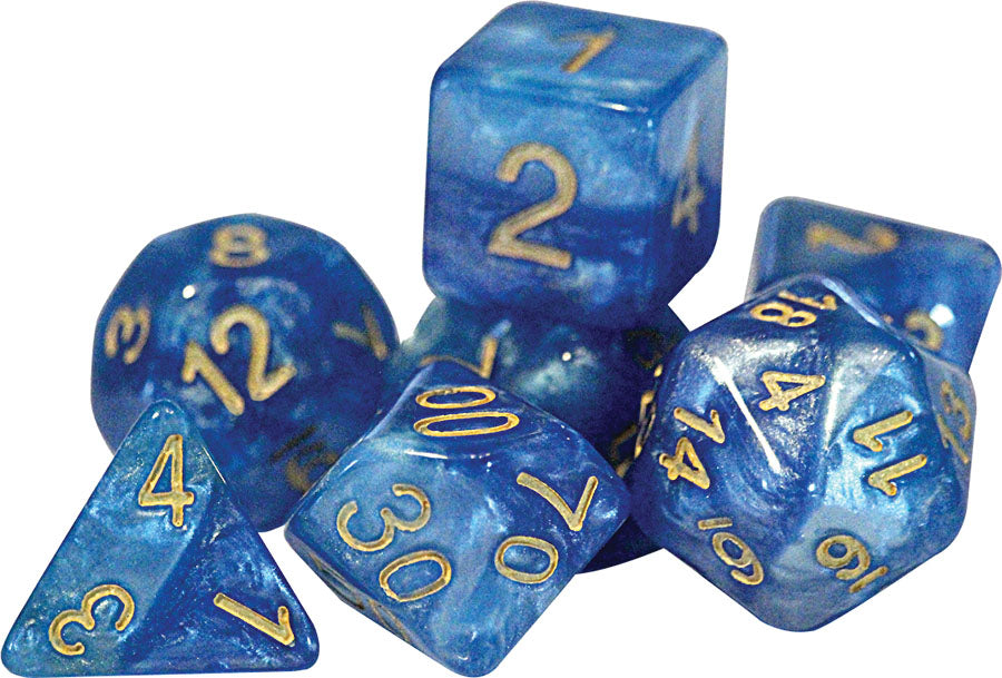 Halfsies Sky Dice Poly 7 Set | Odin's Place