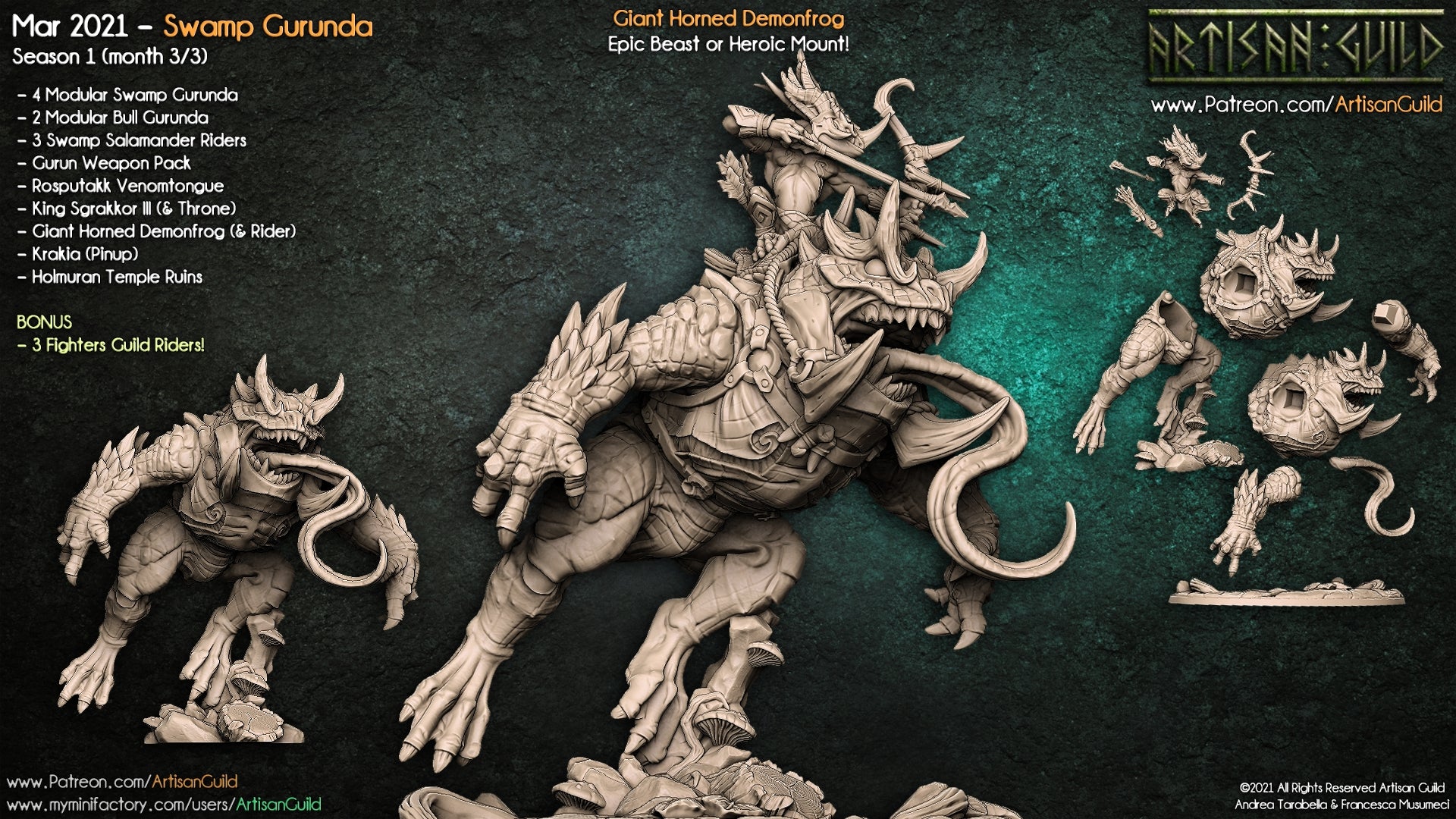 Dragon's Lair Printed Mini: Swamp Gurunda Set | Odin's Place