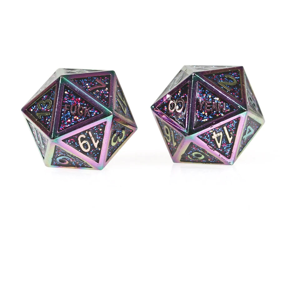 Forged Gaming F*ck Yeah Poly 7 Metal Dice Set | Odin's Place