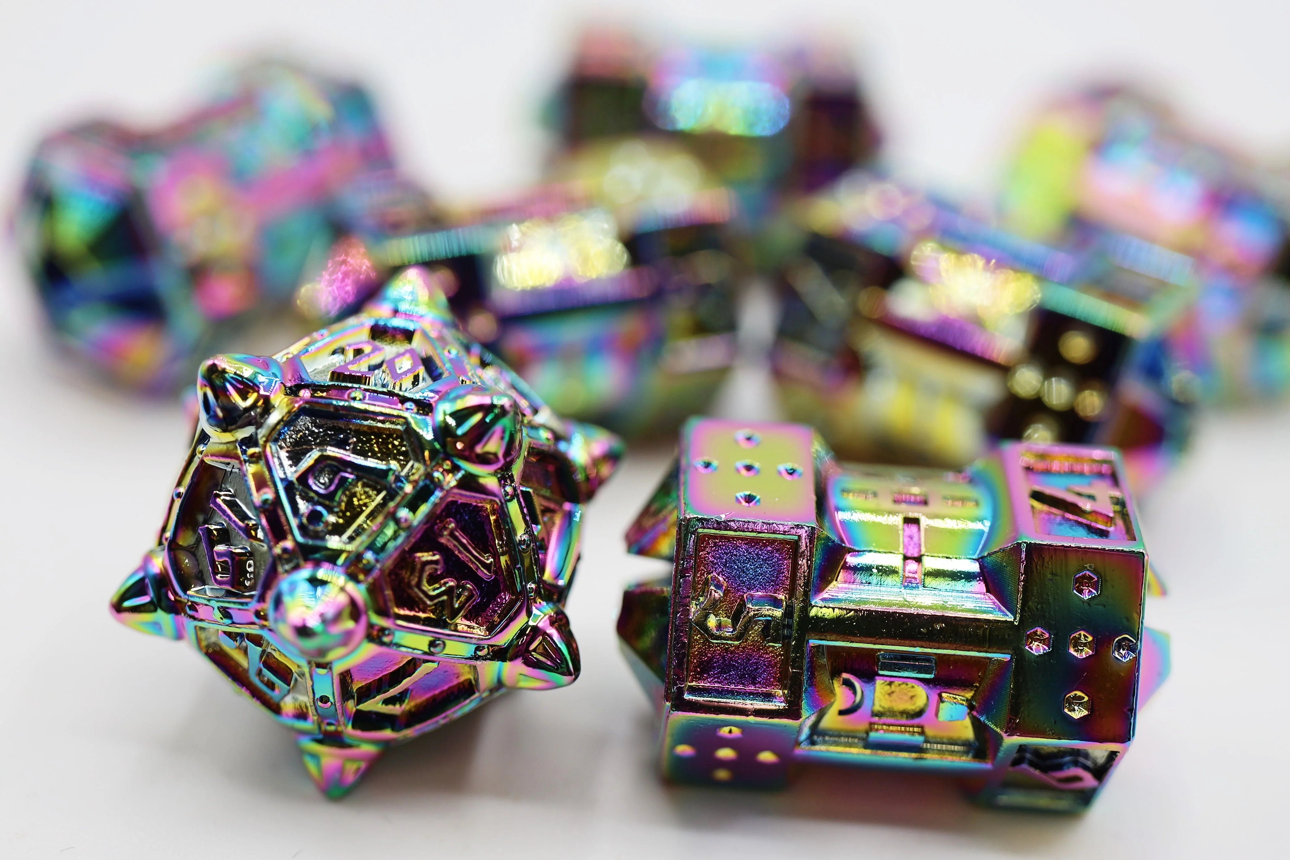 Foam Brain Dice 51 Metal Poly 7 Dice Set | Odin's Place