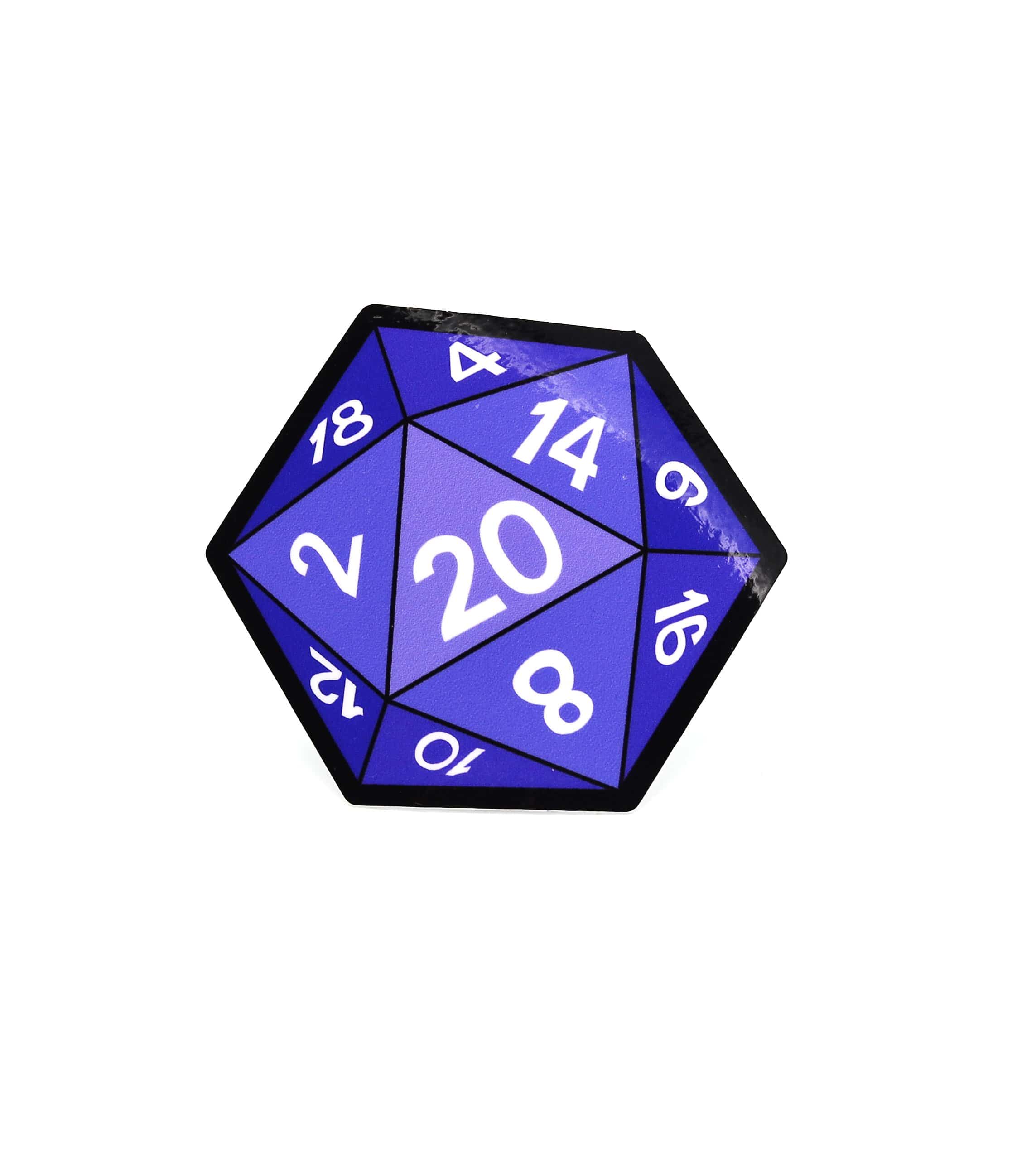 Foam Brain D20 Sticker Blue | Odin's Place