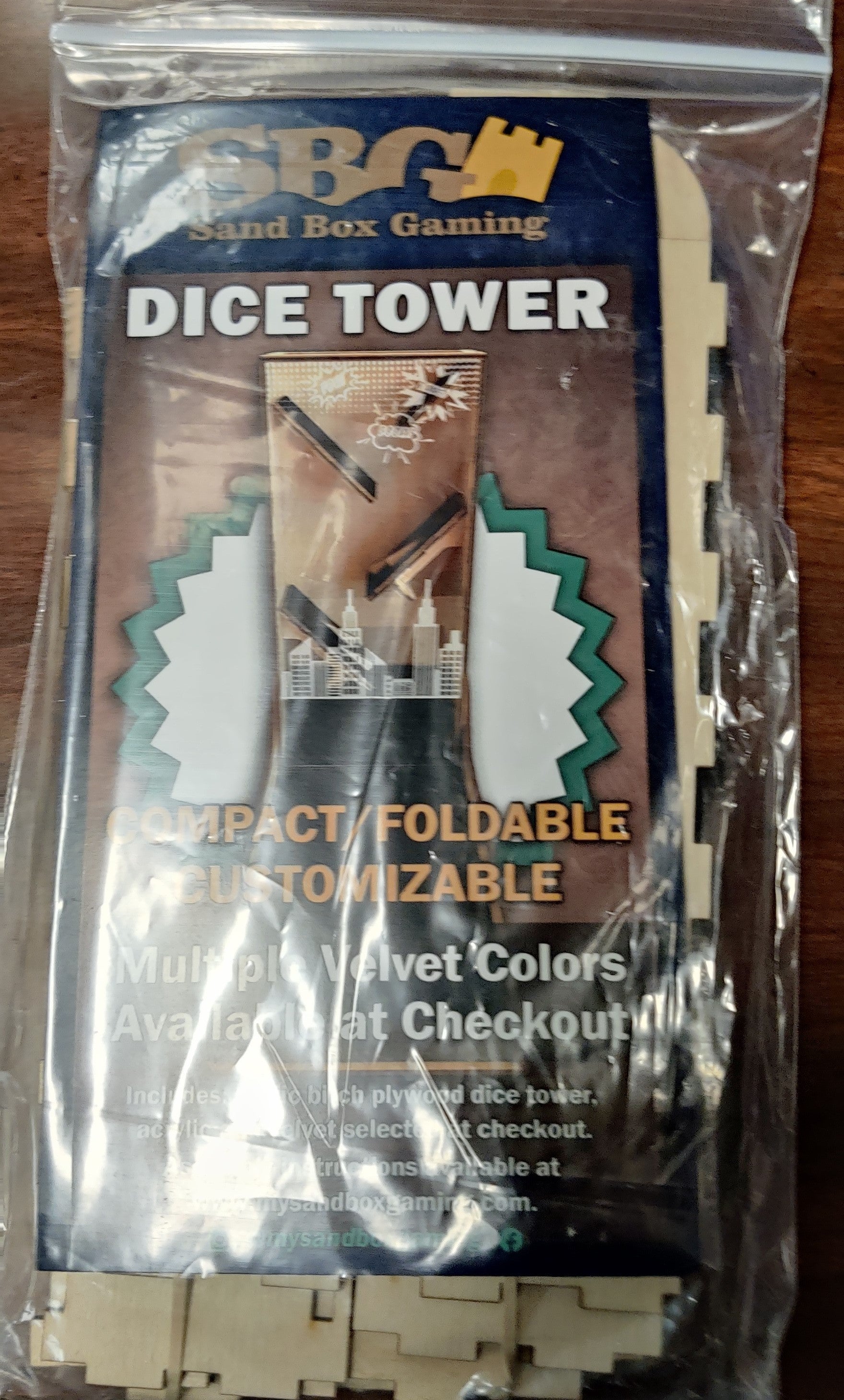Sand Box Gaming Dice Tower -  Comic Skyline | Odin's Place