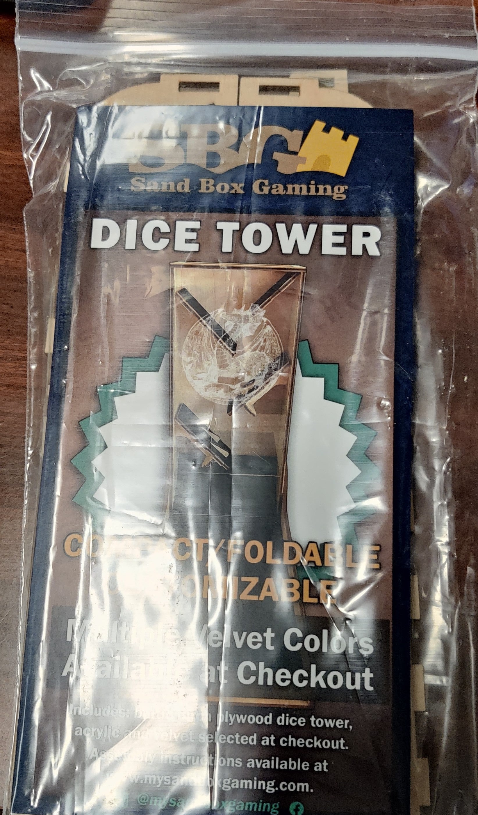 Sand Box Gaming Dice Tower - Dragon's Lair Logo | Odin's Place