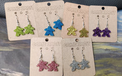 Game Habit Meeple Dangle Earrings - Assorted Colors | Odin's Place